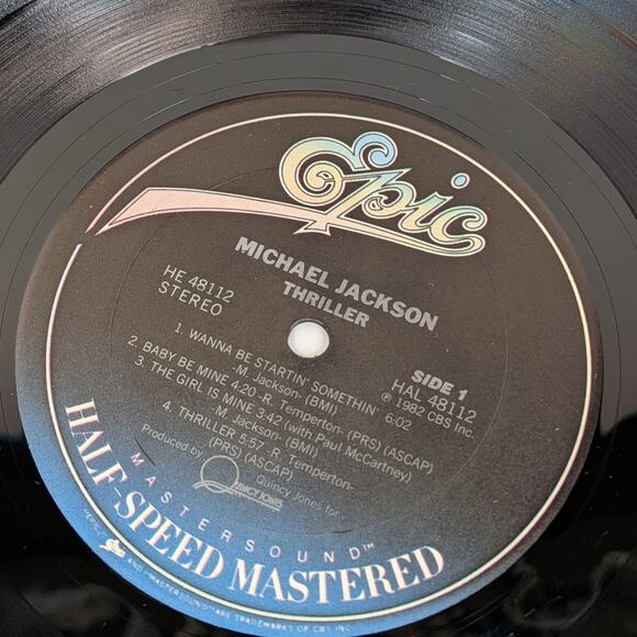 Michael Jackson Thriller Vinyl 1982 CBS Half Speed Master Audiophile LP EX/NM - Picture 4 of 12
